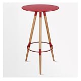HTTGDGDH Kleiner Tisch Stehtisch Runder Tisch mit hohen Beinen Stehtisch Massivholz Kleiner runder Tisch Ausstellungstisch Cafétisch Stehtisch