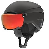 ATOMIC Savor Visor Photo Skihelm mit Visier - Black - Größe M - Maximale Stoßdämpfung - Active Aircon Belüftungssystem - Hochwertige Verspiegelung für klare Sicht, 55-59