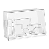 Vitrine Klare Sammelvitrine Figuren Ständer Aufbewahrungsbox mit Schrittweisem Aufbau PET PP Material Staubfrei für Sammler Spielzeugfiguren Regal, Clear