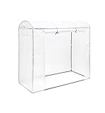 Relaxdays Tomatengewächshaus TAMARA XL, rundes Dach, groß, UV beständig Frühbeet, Tomatenzelt 170x200x82 cm, transparent