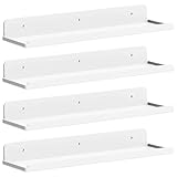 Lifewit Hängeregale für die Wand, 4er Pack Weißes 15' Raumdeko für Bücherregal/Schallplatten Präsentaion von Fotod im Schlafzimmer, Wohnzimmer, Bad, Küche Lagerung & Organisation