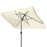 derby Basic Lift NEO 250x200 – Rechteckiger Sonnenschirm – Höhenverstellbar – ca. 250x200 cm – Natur