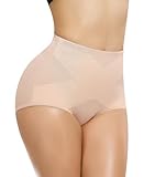 Werkiss Shapewear Damen Bauchweg Unterhose Bauch Weg Unterwäsche Bauchkontrolle Miederhose Figurformender Miederpant Body Shaper(#2 Beige, S)