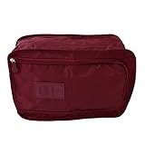QQWA Sportschuhtasche, Fußballschuhtasche, Tragbare Atmungsaktive Schuhtasche Mit Großer Kapazität Für Erwachsene Und Kinder,Rotwein