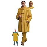 Schnittmuster der 1950er-Jahre: Herren Dufflecoat mit Kapuze, Brustumfang 97 cm, schwarz / weiß, W132638