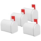 Yardenfun 4 Stück wasserdichte Mini-Metall-briefkästen Wandmontage Wetterfeste Postboxen für Draußen Vielseitig als Schulkarte Austauschbox Weihnachtsdeko