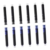 PartyKindom 100 Stück Tintenpatronen für Füller Lochdurchmesser Nachfüllpatronen Schwarz Blau Rot Stabile Langanhaltend Geeignet für Schule Büro und Schreibbedarf