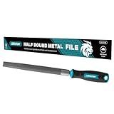 LIBRATON 200MM Halbrunde Metallfeile, Metallfeilenwerkzeug, Feile aus Kohlenstoffstahl, Handfeile für Metall, Metallbearbeitung, Holz, Kunststoff, Feile zum Verfeinern, Formen und Schaben