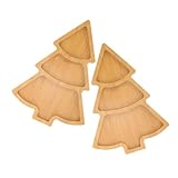 BEBEMOKO 2 Stück Weihnachtsbaum Tablett Weihnachtsanzug Halloween Teller Weihnachtsbaum Halloween Serviertablett Obstteller Weihnachtsbäume Herzschalen Für Lebensmittel Hellbraunes