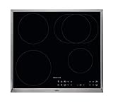 AEG IKB6431AXB Autarkes Kochfeld / Herdplatte mit Touchscreen, Topferkennung & Hob²Hood-Funktion / Induktionskochplatte / 4 Kochzonen / Edelstahlrahmen / 60 cm, Schwarz
