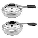 Yeory Alkoholkocher aus Edelstahl, 2pcs Alkoholherd, Mini -Spirit -Brenner, tragbarer Alkoholherd für Outdoor, Alkoholherdbrenner