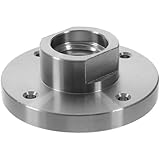 Tofficu 3 zoll Planscheibenadapter für Holzdrehbank Drehbankfutter mit Ebener Stahloberfläche Werkzeug für Holzbearbeitung Schraubenschlüssel Kompatibel Hohe Klemmkraft