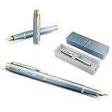 PARKER IM Rituals Grey Chrome Füllfederhalter mit Gravur | Premium Stift | Geschenkbox | personalisiertes Geschenk | | Geburtstag (Turquoise Green)