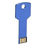BAFOVY Blauer USB-Stick in Schlüsselform, Plug-and-Play-Aluminium-Speicherscheibe für Computer und Auto, Einzigartiges Design und Hohe Speicherkapazität (32GB)