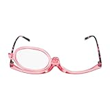 ANCLLO Make-up-Brille, Lesebrille für Damen, 1,5 drehbare einrandige Brille für Augen-Make-up-Wimpern