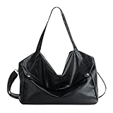 EVEOUT Schultertaschen für Damen Umhängetaschen Grosse Kapazität Tragetasche aus PU-Leder Allgleiches beiläufige Tasche für Mädchen