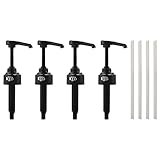 Lisher 4 Stück schwarze -Pumpen 8 ml für Kaffeesirup, Schneestöcke und mehr