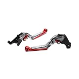 Bremskupplungshebel für Motorrad, klappbar, ausziehbar, lang, verstellbar, für Hon&d*a CMX 300 500 REBEL 2017 18 19 2020 Remkoppelingshendels (GrauRot)