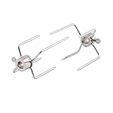 2 Stück/Set, kompatibel mit Rotisserie-Grillgabeln, Edelstahl-Spieß, Holzkohle-Hähnchengrill, Rotisserie-Fleischgabel, Grillwerkzeug YY084