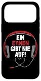 Hülle für iPhone 17 Pro Max Gaming Kopfhörer EIN Eymen Gibt Nie Auf Personalisiertes