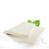 NaKeah Latexmatratze 100% Latex Medium Soft 7 Zonen Orthopädische Matratze mit Abnehmbarer Deckung natürlicher Latexmatratze,2.5cm,90x200cm