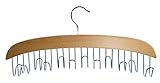Hagspiel Kleiderbügel aus Holz, Hartholz, 1 Stk. Gürtelhalter oder Krawattenhalter mit 12 Haken