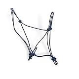 Knotenhalfter für Bodenarbeit mit Pferden - Halfter für Pferde optimal für Freiarbeit, Gymnastizieren & Handarbeit (Kaltblut, Dunkelblau)