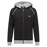 BOSS Herren Sweatjacke Loungewear Homewear Jacke Mix&Match Jacket, Farbe:Schwarz, Größe:XL, Artikel:-001 Black