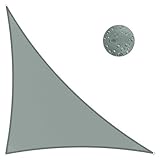 IOAOI Sonnensegel Dreieckig 3 x 3 x 4.3m, Wasserdicht Sonnenschutz Sonnensegel Dreieck Rechtwinklig, 95% UV Schutz, inkl Befestigungsseile für Balkon Terrasse Garten (Farbe: Grau)