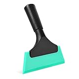 Gomake Gummi-Abzieher, 12,7 cm, kleines Fenster, Duschabzieher, Auto-Wasserblatt für Auto-Windschutzscheibe, Fenster, Spiegel, Glastür (Cyan-Blau)