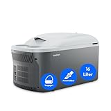 MEDION Kühlbox 2in1 Kühlen und Wärmen (16 Liter, mobile elektrische Auto Kühlbox, Thermo-elektrisch, Mini Kühlschrank, 2in1 Anschluss 230V & 12V, Tragegurt, für Urlaub, Camping und Reisen, MD13100)