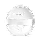 KISSBOBO Elektrische Milchpumpe, 4 Modi, 19 Stufen, Freihändig, Starke 320 mmHg Saugleistung, Hilft Müttern, Mehr Milch zu Produzieren (1 Stück/Weiß)