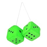 Autowürfel – flauschige Plüschwürfel für den Rückspiegel, weicher dekorativer Anhänger für den Innenraum des Autos, lustige Verzierung für LKW, SUV, Limousine, niedliches flauschiges Würfelzubehör für