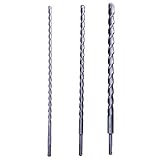 Steinbohrer Set Ø 10-14-20mm x 40cm 3-teiliges Betonbohrer Set Steinbohrer sds für Mauerwerk, Stein, Beton