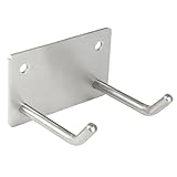 LXBAMKEA 10 Stück Besen Haken Zum Aufhängen, Wandhaken Gewerbehaken Mit Schrauben, Kleidung Werkzeuge Reinigungsmittel Organizer, Haushalt Baumarkt Einzelhandel Ausstellung Haken(Silver,6.3CM)