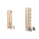 Axtschlag Premium Flammlachsbrett & Flammlachsbrett Essential Line Birkenholz extrastark, 4-Fach verstellbare Halterung aus Edelstahl für Feuerschale, Feuertonne, Feuerkorb