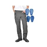 Motorradhose Bikerjeans 600D Oxford-Gewebe Mit 4 CE-Protektoren Geeignet for Herren, Damen Und Jugendliche(Gray,3XL)