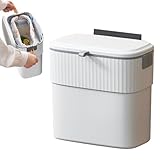 Mülltonnenkabille – 26 x 15 x 21 cm Badezimmer kleine Müllbox, unangenehmer Mülleimer mit Deckel, Abfalleimer für Küche, Komposteimer für Zuhause für Schlafzimmer