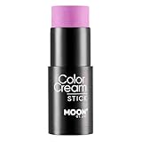 Intense Neon UV ColorCream Face & Body Paint Stick by Moon Glow - Professionelles Gesichts- und Körperschminke für Erwachsene und Kinder - 21g - Intensiv Violett