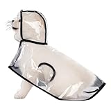 Haustier-Regenbekleidung mit Hut für Hunde, regenfest, schmutzabweisend, für Spaziergänge und Outdoor-Aktivitäten