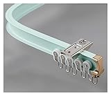 Strapazierfähige, flexible biegbare Vorhangschiene, Deckenhalterung, 7 m lang, Dusche, Krankenhaus, Privatsphäre, Raumteilerstange, Metallschienensystem, Grün, 7 m Größe