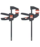 BESSEY Einhandzwingen EZS11-4SET, Spannweite 110 mm Ausladung 40 mm, Spannkraft 20 Kg, 2 Stück, Umsteckbar zum spreizen, Einhandbedienung ohne Kraftaufwand, Gewicht 0,12 Kg