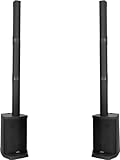 McGrey E-208LA Aktiv Line Array Säulenanlage Stereo Set - Linienstrahler-PA im 2er Set - je 100 Watt (RMS) - 8' Subwoofer - 2,5' Breitbandlautsprecher - USB/SD/Bluetooth Media-Player - Schwarz