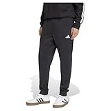adidas Herren Essentials FEELCOZY French Terry Pant, Black/White, XL