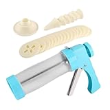 ARTSEWPLY Kreatives Teiliges Kuchen Dekorationsset mit Spritzgebäckpresse und Garnierspritze Wiederverwendbar Einfache Bedienung für Kekse Kuchen und Gebäckdeko zu Hause