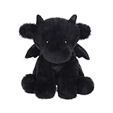 Apricot Lamb Schwarzer Drache Plüschtiere für Kinder, weiche niedliche Kuscheltier für Baby Mädchen und Jungen, Flauschige Schwarzer Drache Schwarz 20 cm