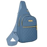 Aisijimo Kleine Schultertasche für Damen und Herren, lässiger Crossbody-Sling-Rucksack, 8002-blau-2, Small