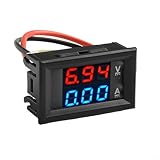 Digitales Voltmeter Amperemeter, Dual LED DC 100V-10A Spannung Strom Leistungsmesser für Autobatterie Motorrad Überwachung