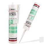 dubaust SAB24 Sanitärsilikon Basic elastisch dauernassbeständig schimmelresistent Bad Küche Dusche Feuchträume 300ml Kartusche (transparent)