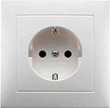 Berker SCHUKO-Steckdose pws/gl 47428989 m.Abdeckplatte S.1 Steckdose 4011334277651